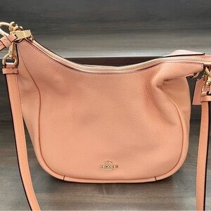 Coach Peach Leather Jules Hobo Bag